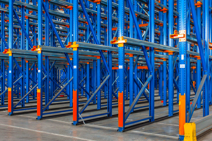 Empty warehouse racking