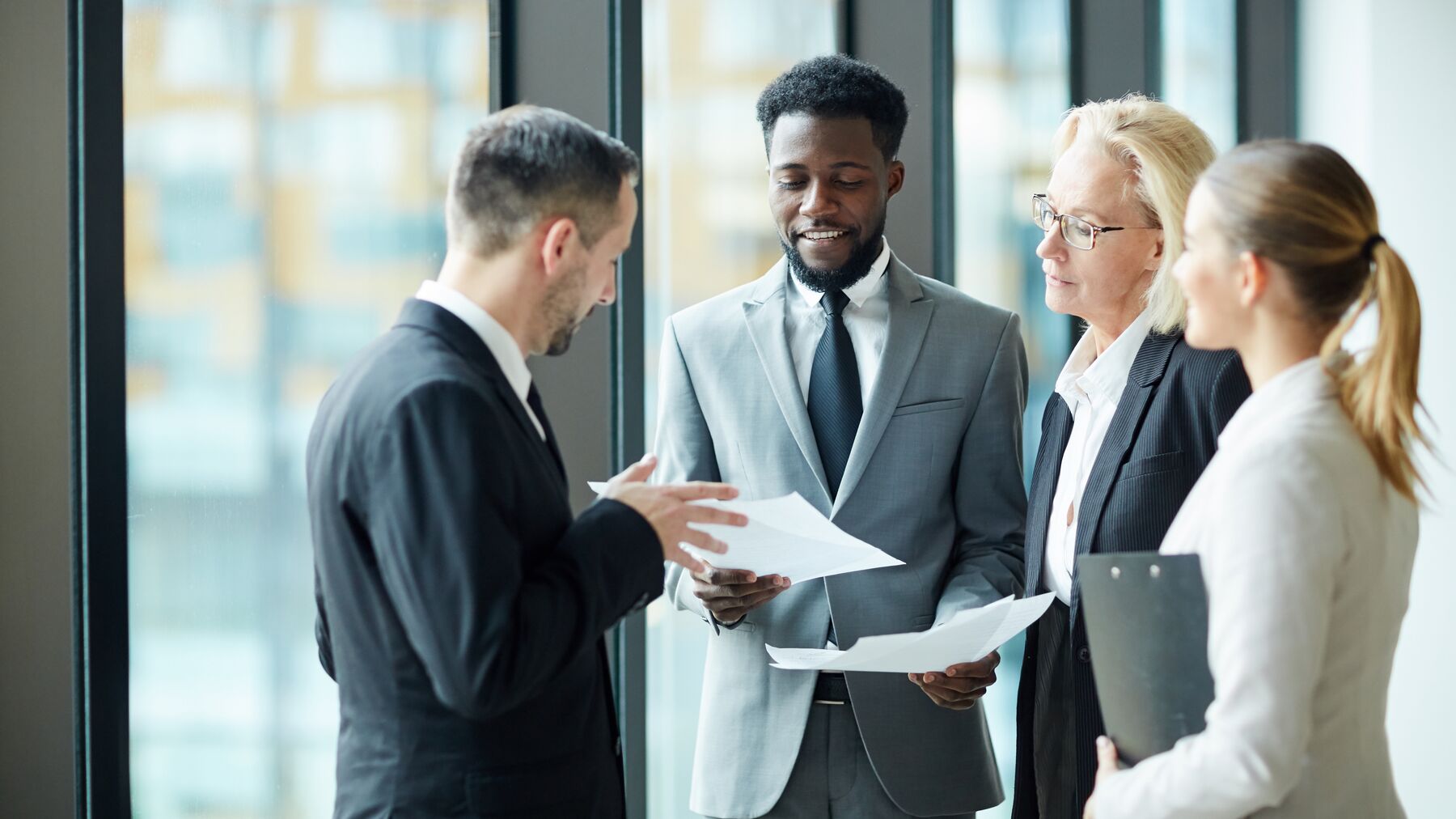 group of people in office